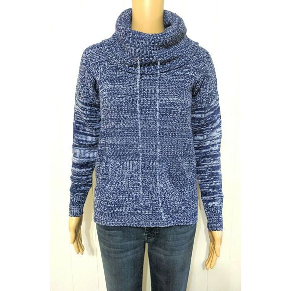 Planet Gold S Blue Cowl Neck Pullover Sweater NWT - Picture 5 of 5